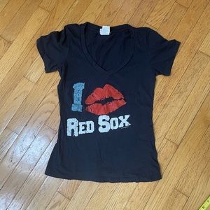 Women's 5th & Ocean Boston Red Sox Vintage Baby Tee tshirt